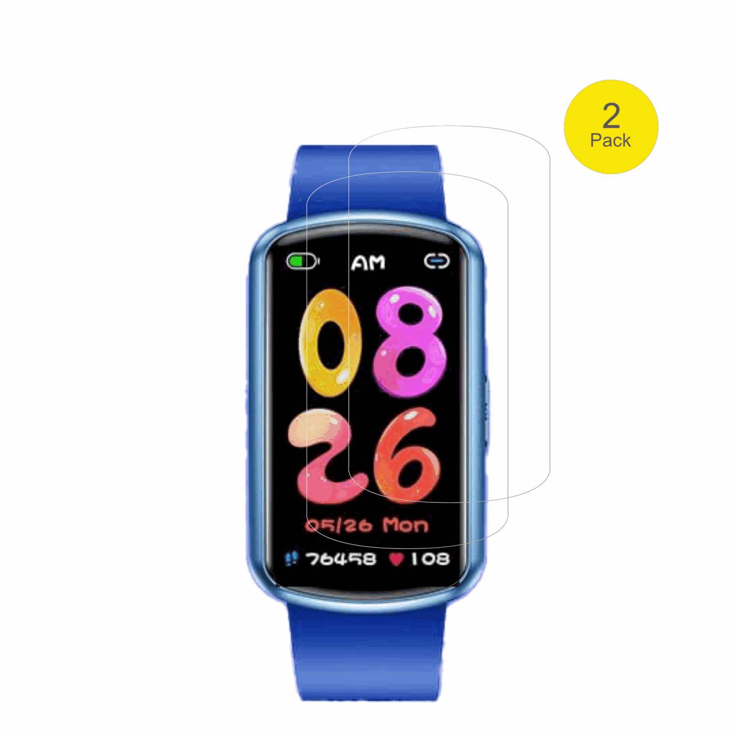 CantaosKids Smartwatch 1.47 Zoll mit aufgebrachter dipos Displayschutzfolie, glasklare Darstellung ohne Einschränkungen