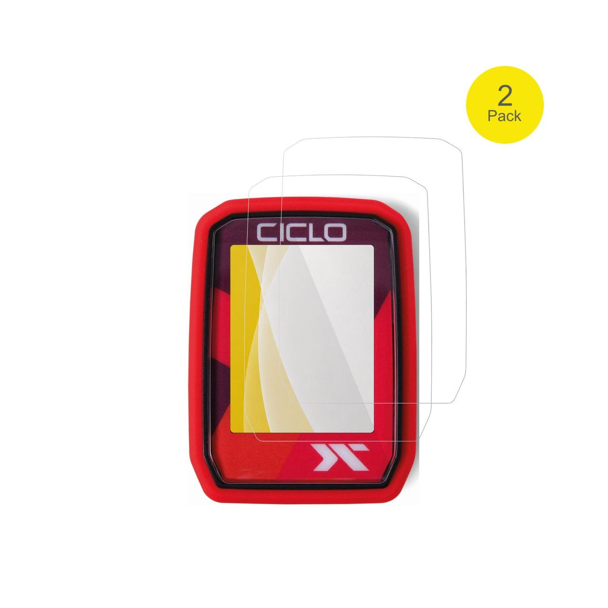 CiclosportProtos 105 mit aufgebrachter dipos Displayschutzfolie, glasklare Darstellung ohne Einschränkungen