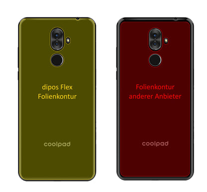 CoolpadNote 8 Rückseite mit aufgebrachter dipos Displayschutzfolie, glasklare Darstellung ohne Einschränkungen
