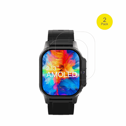 DominoWatch DM62 mit aufgebrachter dipos Displayschutzfolie, glasklare Darstellung ohne Einschränkungen