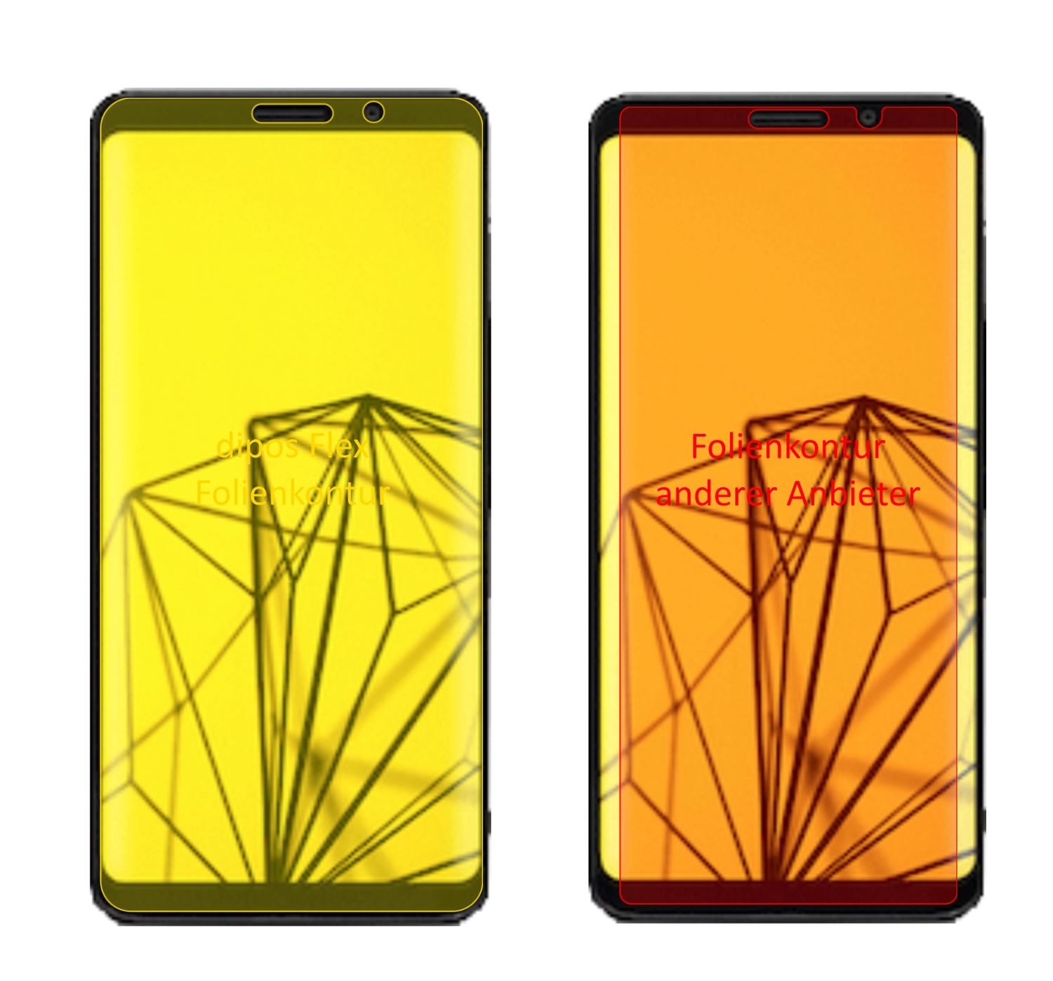 Fx TecPro 1 mit aufgebrachter dipos Displayschutzfolie, glasklare Darstellung ohne Einschränkungen