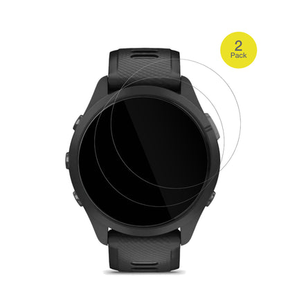 GarminForerunner 265s 42mm mit aufgebrachter dipos Displayschutzfolie, glasklare Darstellung ohne Einschränkungen