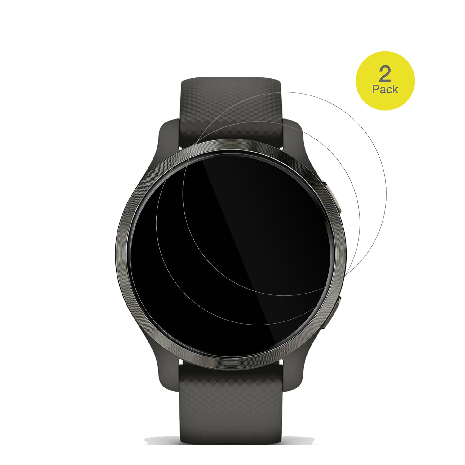 GarminVenu 2s mit aufgebrachter dipos Displayschutzfolie, glasklare Darstellung ohne Einschränkungen