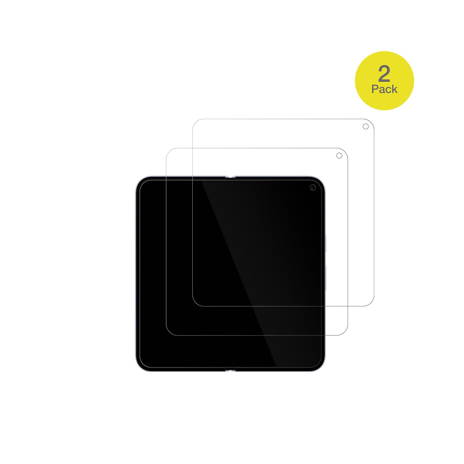 GooglePixel 10 Pro Fold Innenseite mit aufgebrachter dipos Displayschutzfolie, glasklare Darstellung ohne Einschränkungen