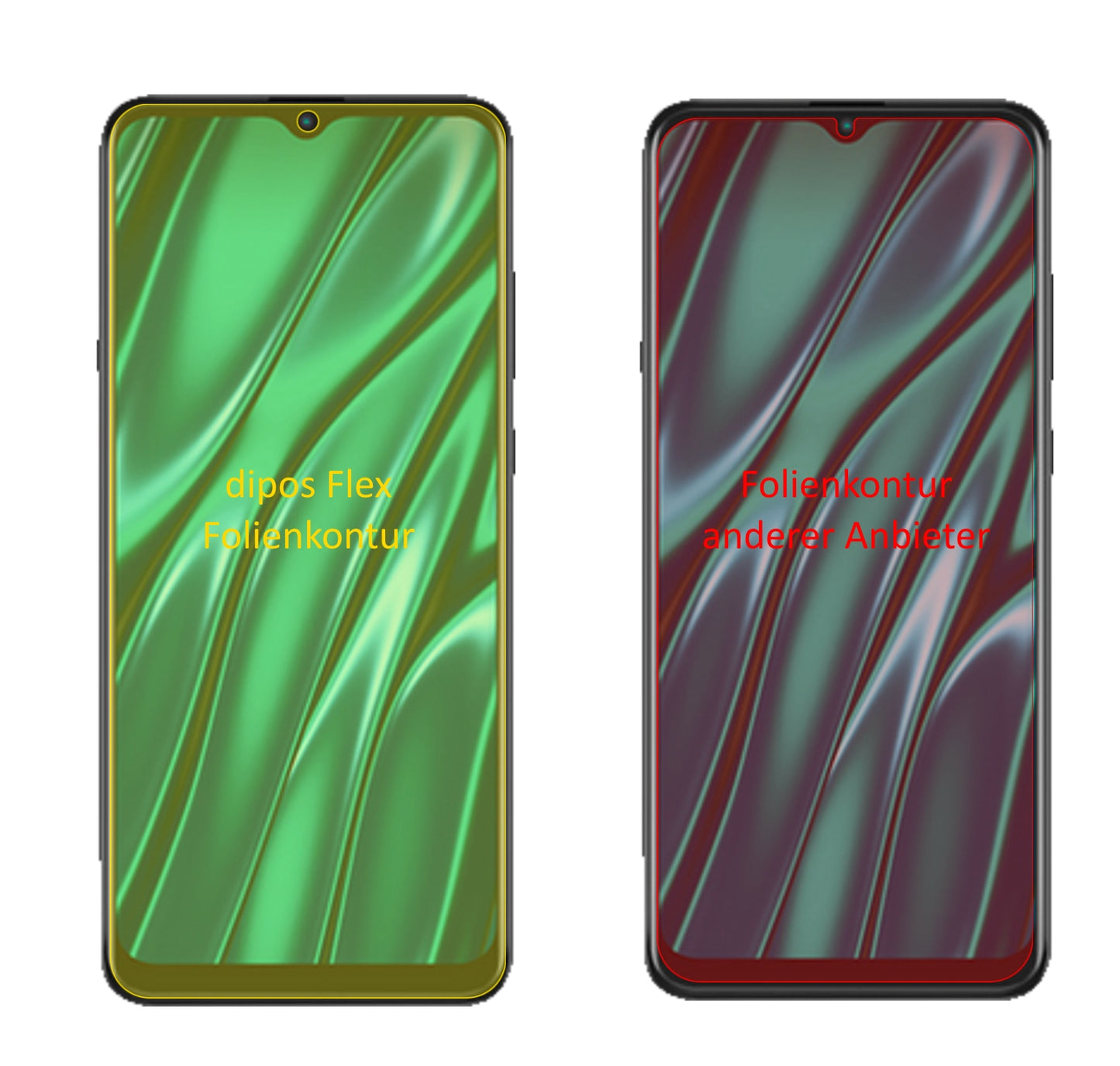 HiSenseKing Kong 6 mit aufgebrachter dipos Displayschutzfolie, glasklare Darstellung ohne Einschränkungen