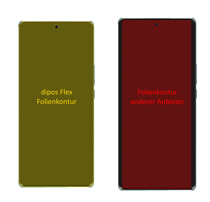 Honor60 Pro mit aufgebrachter dipos Displayschutzfolie, glasklare Darstellung ohne Einschränkungen