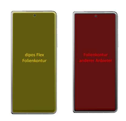 HonorMagic V Rückseite mit aufgebrachter dipos Displayschutzfolie, glasklare Darstellung ohne Einschränkungen