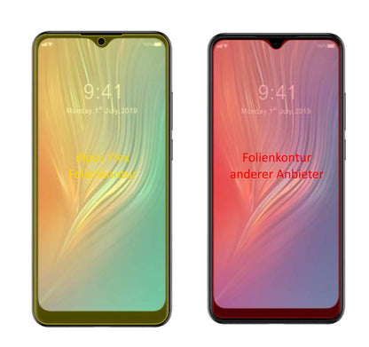 HTCWildfire X mit aufgebrachter dipos Displayschutzfolie, glasklare Darstellung ohne Einschränkungen