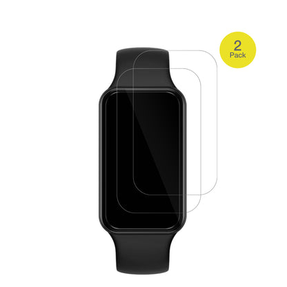 HuamiAmazfit Band 7 mit aufgebrachter dipos Displayschutzfolie, glasklare Darstellung ohne Einschränkungen