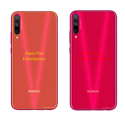 HuaweiEnjoy 10 Rückseite mit aufgebrachter dipos Displayschutzfolie, glasklare Darstellung ohne Einschränkungen