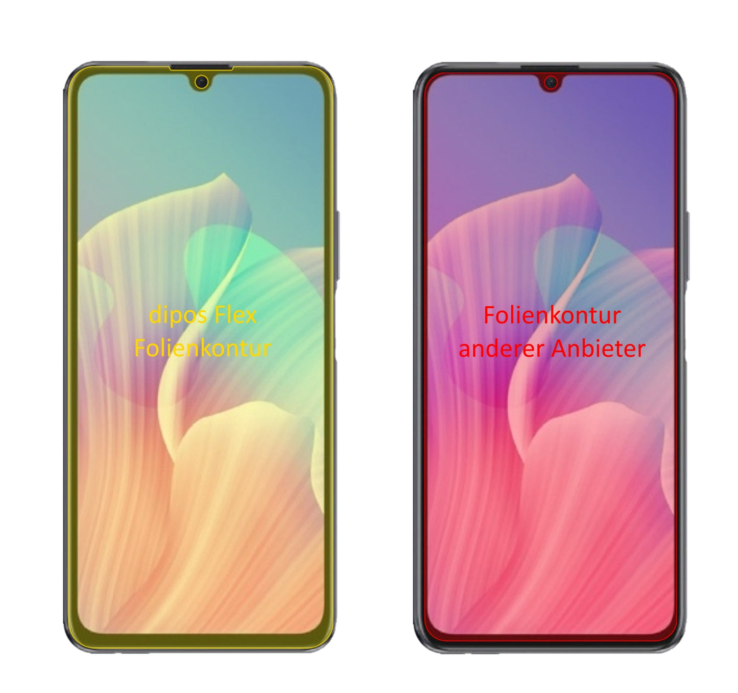 HuaweiEnjoy 20 Plus mit aufgebrachter dipos Displayschutzfolie, glasklare Darstellung ohne Einschränkungen