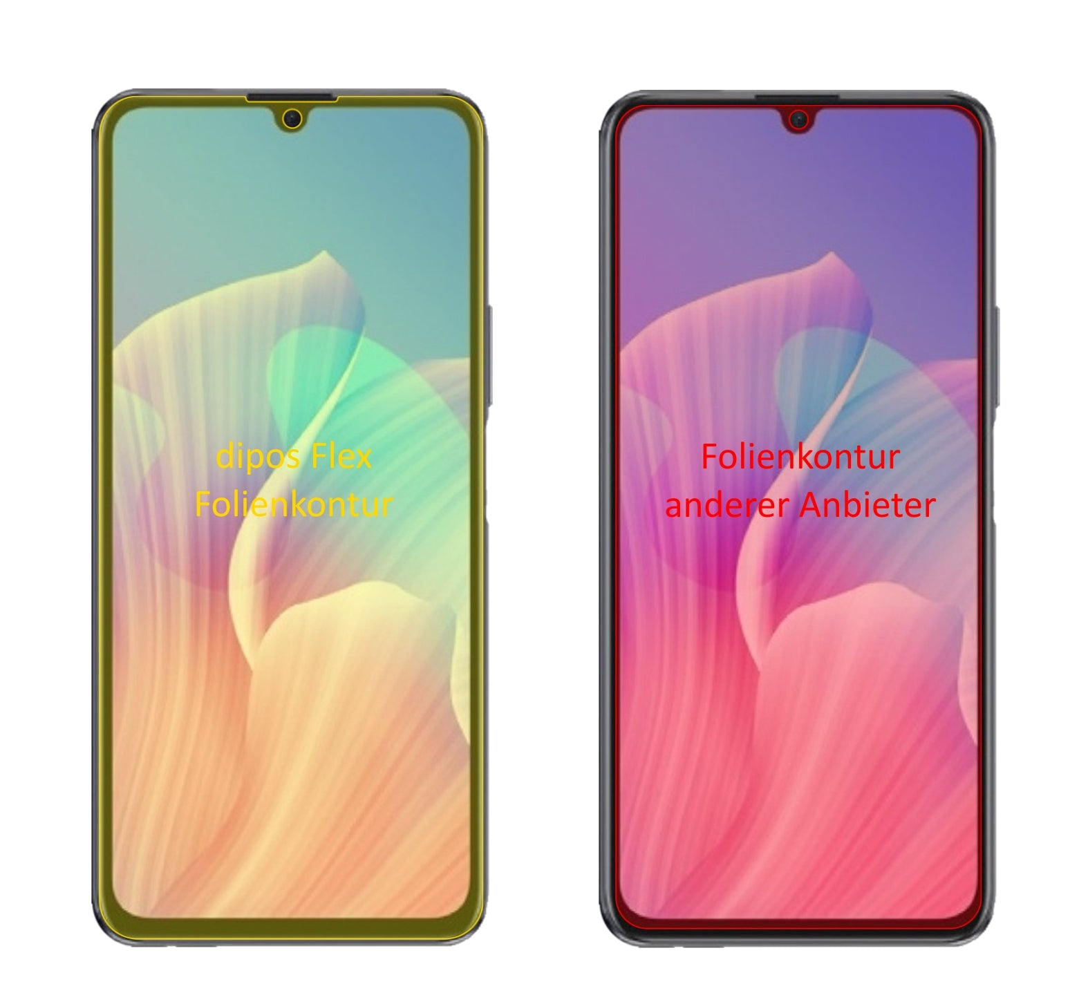 HuaweiEnjoy 20 Plus mit aufgebrachter dipos Displayschutzfolie, glasklare Darstellung ohne Einschränkungen