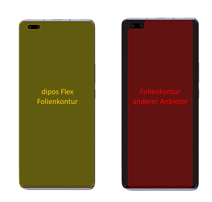 HuaweiNova 9 Pro mit aufgebrachter dipos Displayschutzfolie, glasklare Darstellung ohne Einschränkungen