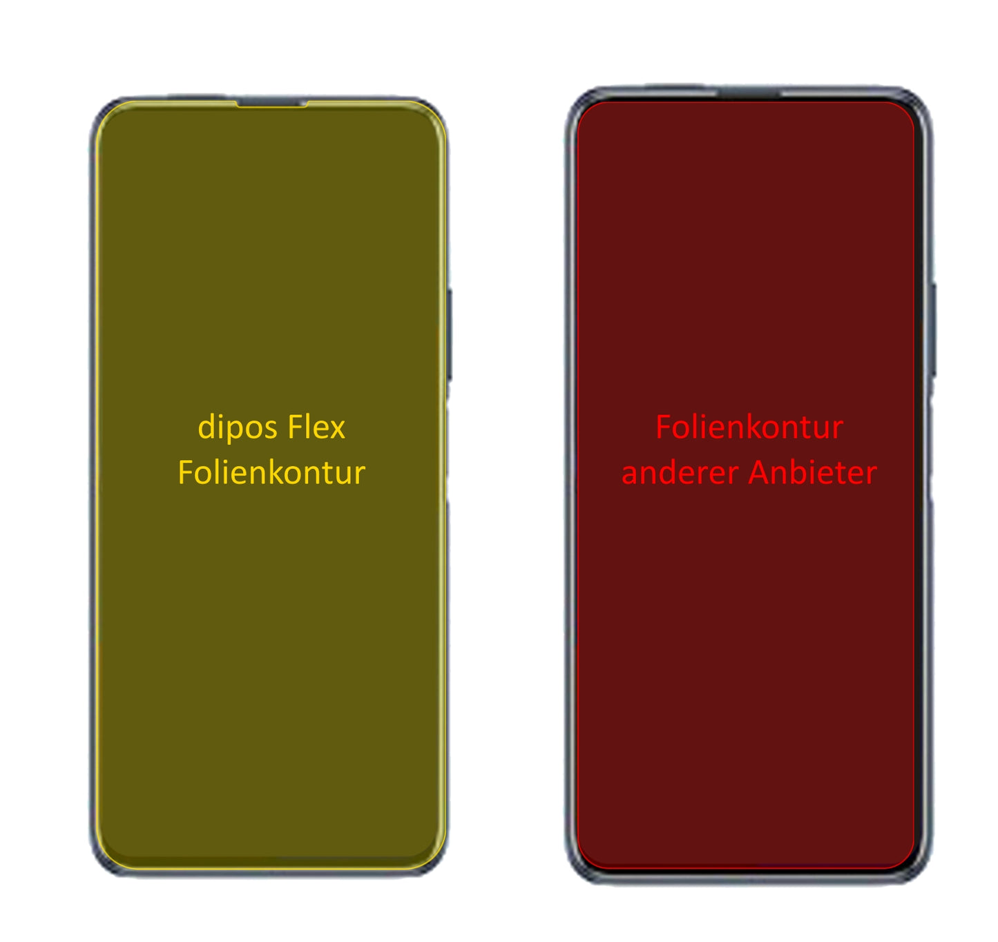 HuaweiY9a mit aufgebrachter dipos Displayschutzfolie, glasklare Darstellung ohne Einschränkungen