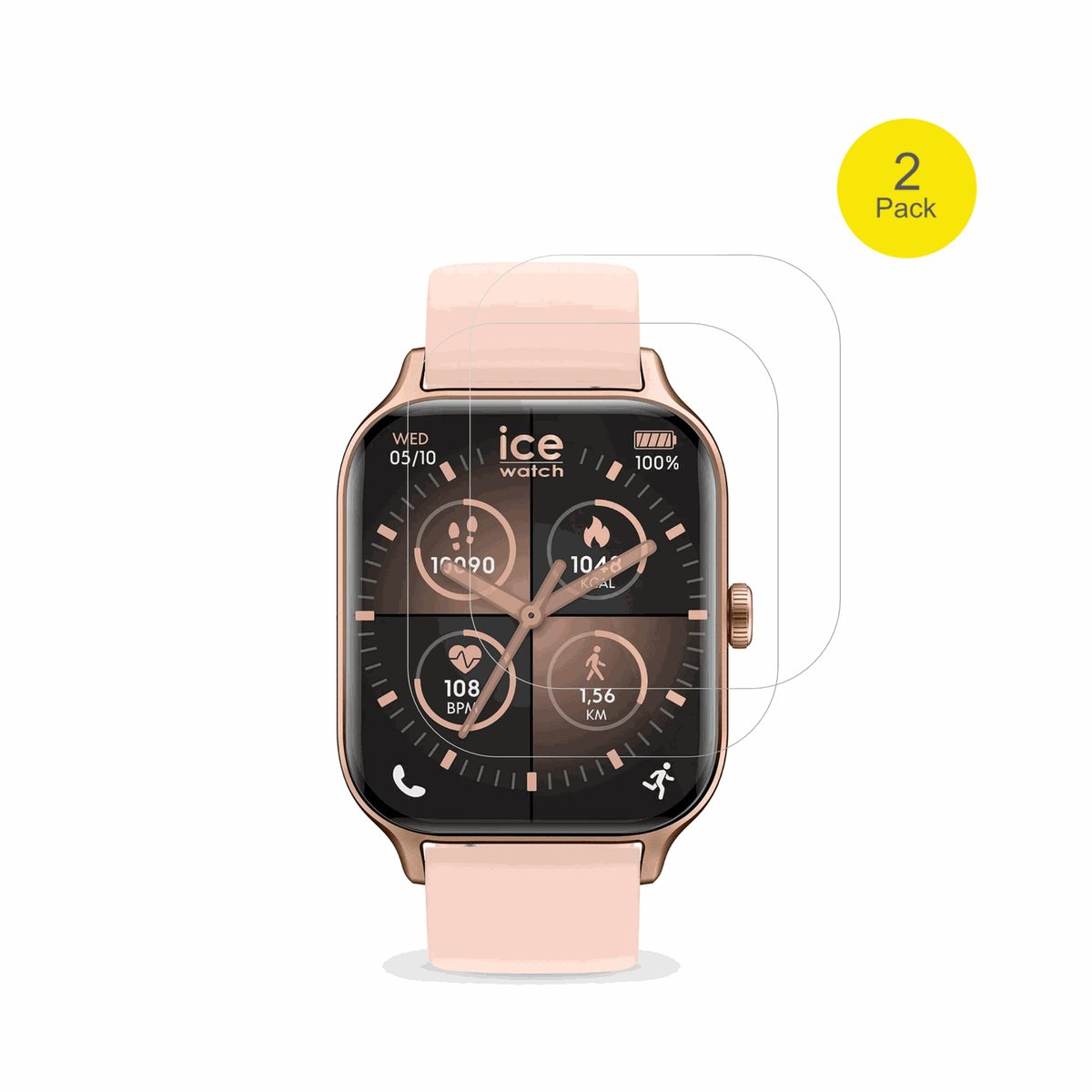 Ice-WatchIce Fit RT 3.0 40mm mit aufgebrachter dipos Displayschutzfolie, glasklare Darstellung ohne Einschr�nkungen