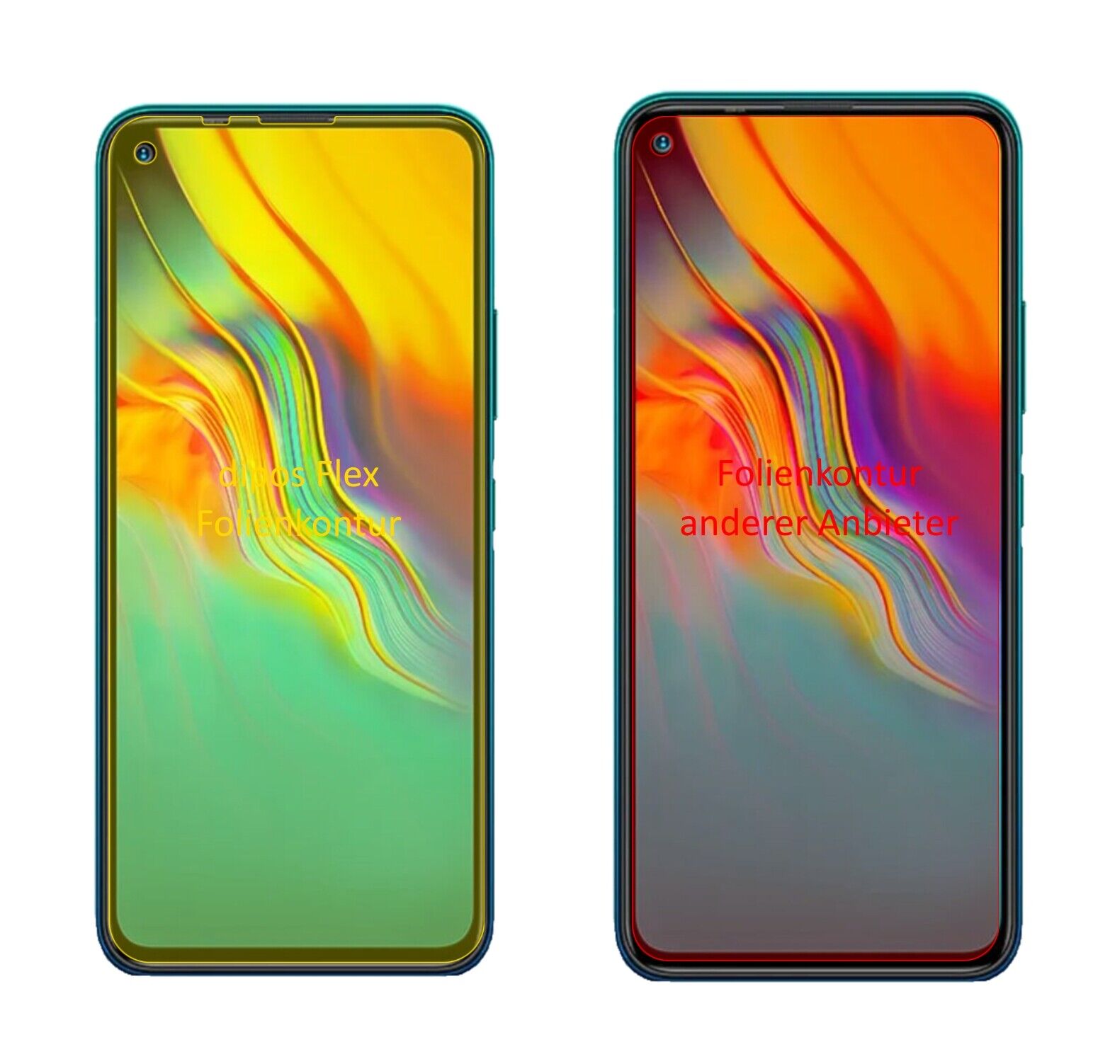 InfinixNote 7 Lite mit aufgebrachter dipos Displayschutzfolie, glasklare Darstellung ohne Einschränkungen