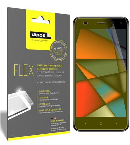 IntexIndie 6 mit aufgebrachter dipos Displayschutzfolie, glasklare Darstellung ohne Einschränkungen