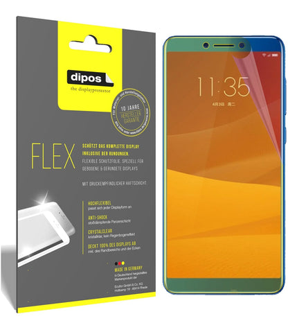 LenovoK5 Play mit aufgebrachter dipos Displayschutzfolie, glasklare Darstellung ohne Einschränkungen