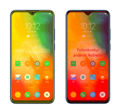 LenovoK6 Enjoy mit aufgebrachter dipos Displayschutzfolie, glasklare Darstellung ohne Einschränkungen