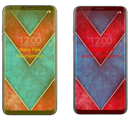 LGV30 mit aufgebrachter dipos Displayschutzfolie, glasklare Darstellung ohne Einschränkungen