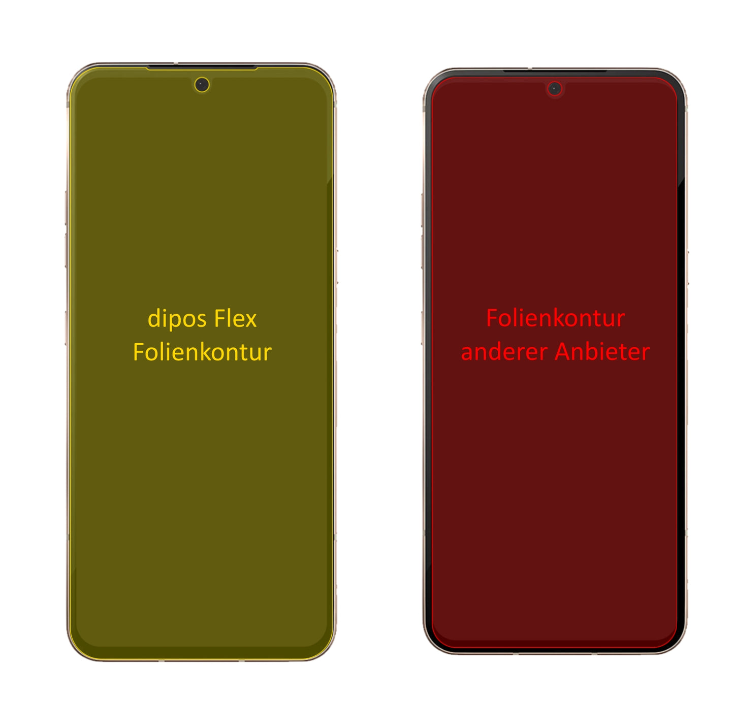 LGV60 ThinQ 5G mit aufgebrachter dipos Displayschutzfolie, glasklare Darstellung ohne Einschränkungen