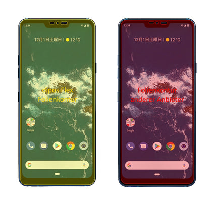 LGX5 Android One mit aufgebrachter dipos Displayschutzfolie, glasklare Darstellung ohne Einschränkungen
