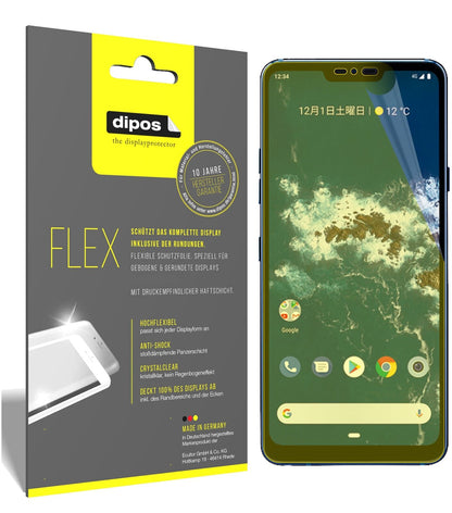 LGX5 Android One mit aufgebrachter dipos Displayschutzfolie, glasklare Darstellung ohne Einschränkungen