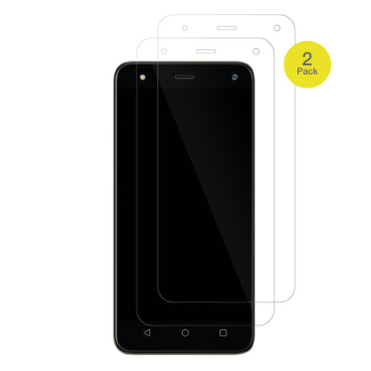 MobicelMX3 mit aufgebrachter dipos Displayschutzfolie, glasklare Darstellung ohne Einschränkungen