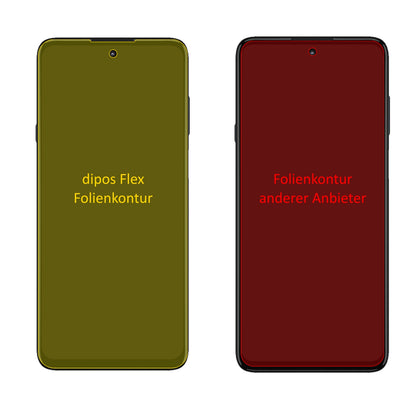 MotorolaEdge 20 Lite mit aufgebrachter dipos Displayschutzfolie, glasklare Darstellung ohne Einschränkungen