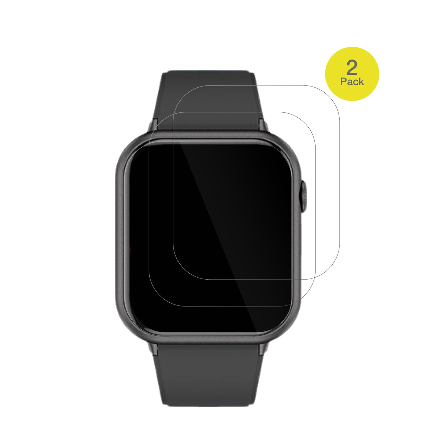 MutoySmartwatch 1.83 Zoll mit aufgebrachter dipos Displayschutzfolie, glasklare Darstellung ohne Einschränkungen