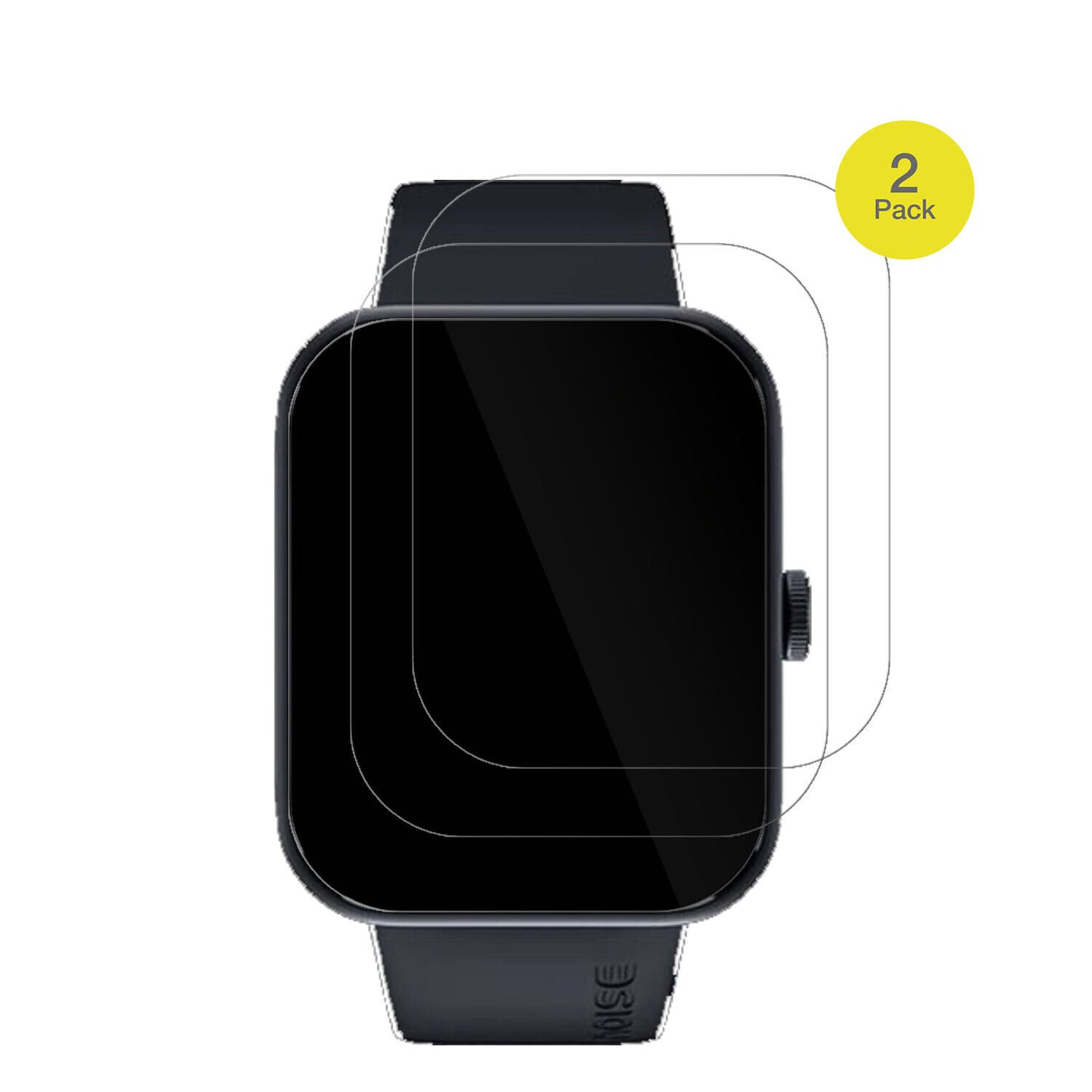 NoiseColorFit Pulse Go Buzz mit aufgebrachter dipos Displayschutzfolie, glasklare Darstellung ohne Einschränkungen