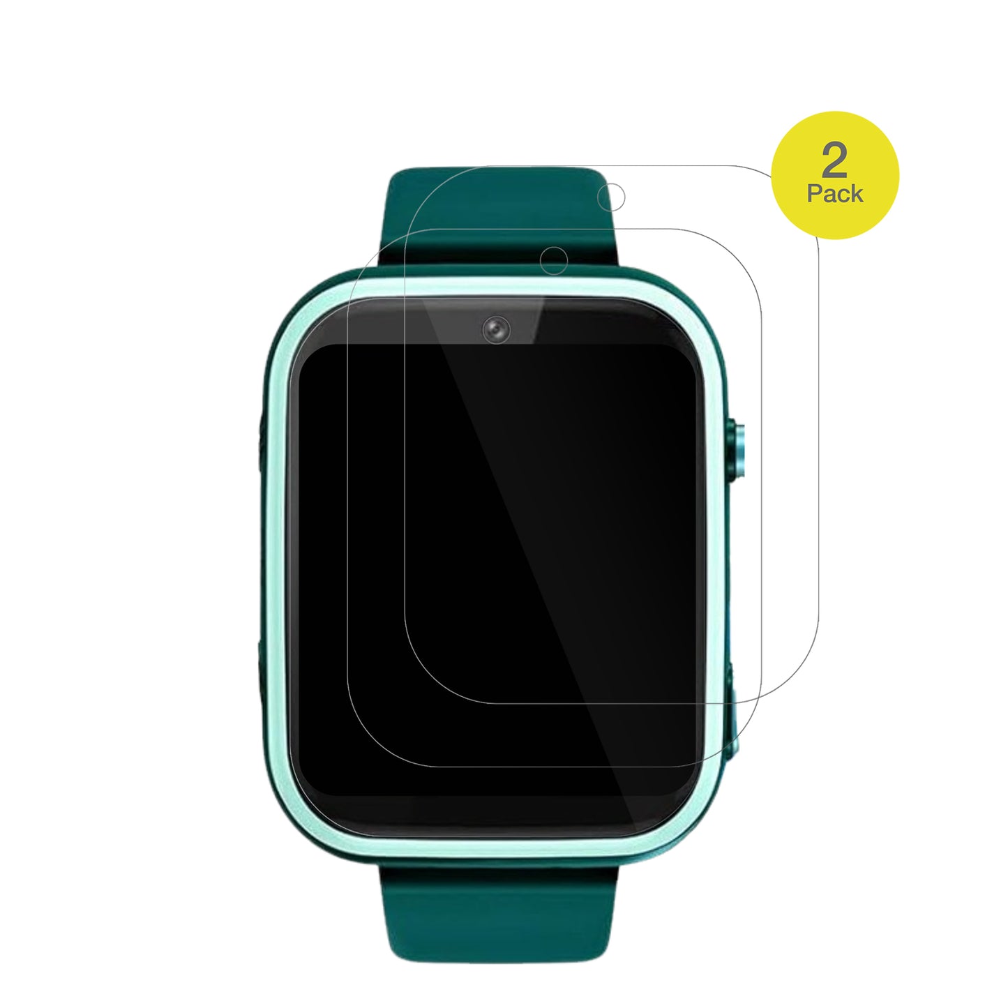 OkyukT45 Smartwatch Kinder mit aufgebrachter dipos Displayschutzfolie, glasklare Darstellung ohne Einschränkungen
