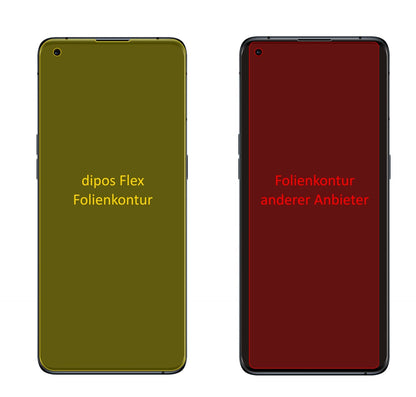 OppoFind X3 Pro mit aufgebrachter dipos Displayschutzfolie, glasklare Darstellung ohne Einschränkungen