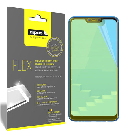 OppoRealme C1 mit aufgebrachter dipos Displayschutzfolie, glasklare Darstellung ohne Einschränkungen