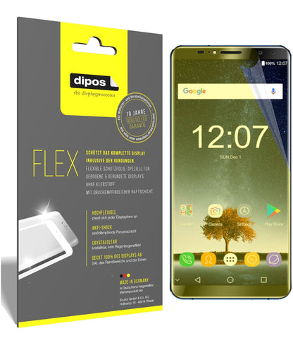 OukitelK6 mit aufgebrachter dipos Displayschutzfolie, glasklare Darstellung ohne Einschränkungen