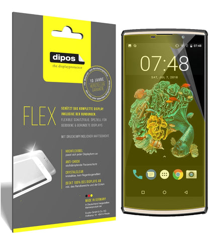 OukitelK7 mit aufgebrachter dipos Displayschutzfolie, glasklare Darstellung ohne Einschränkungen