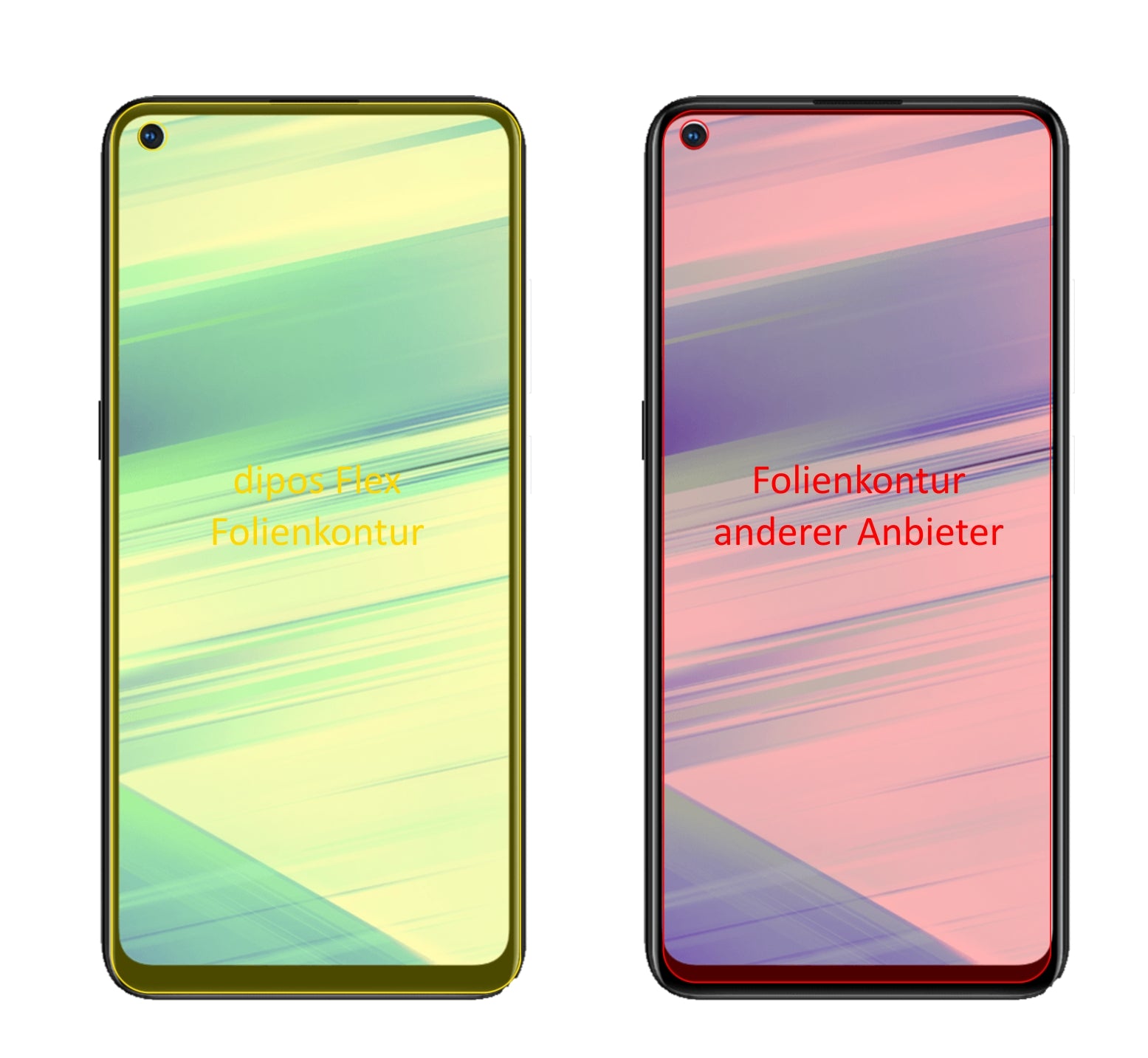 SamsungGalaxy M40 mit aufgebrachter dipos Displayschutzfolie, glasklare Darstellung ohne Einschränkungen