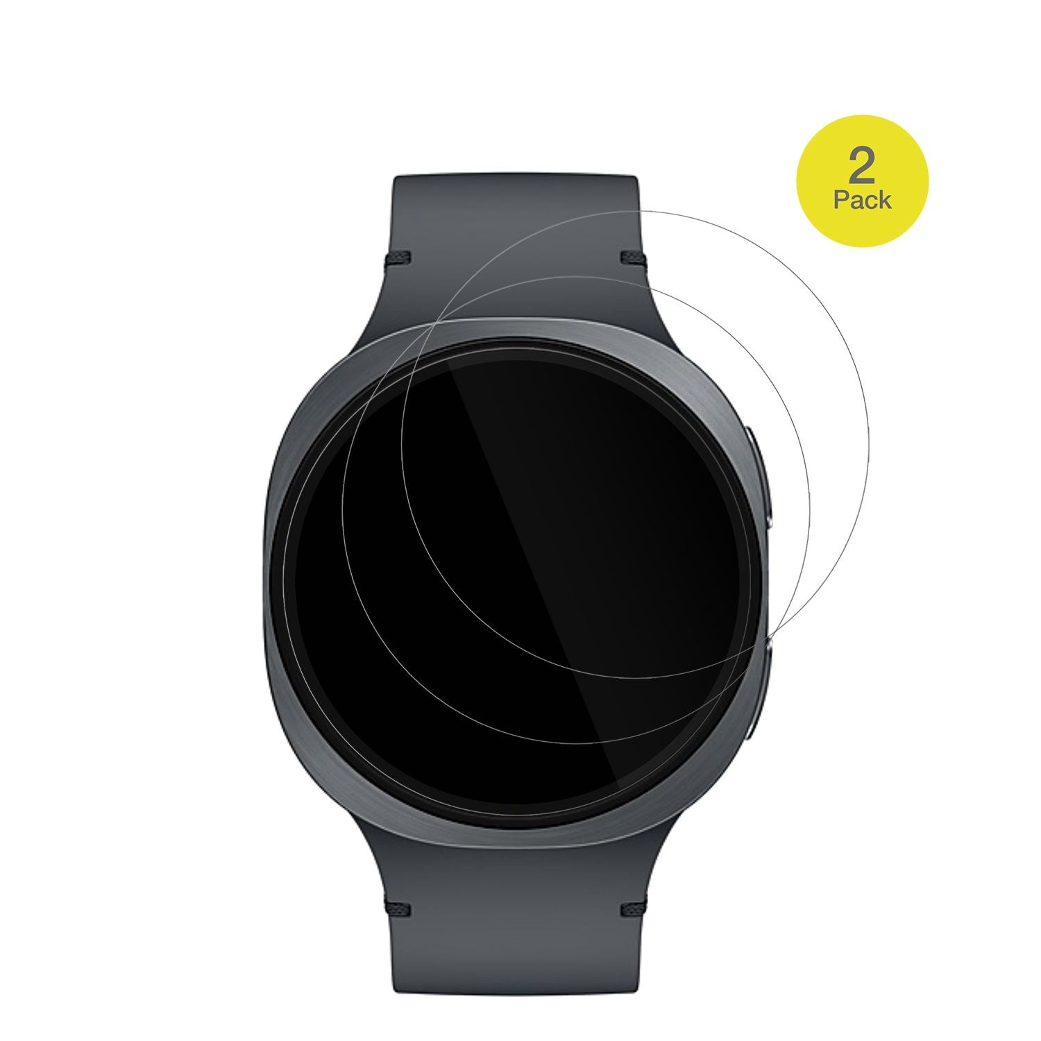 SamsungGalaxy Watch8 40mm mit aufgebrachter dipos Displayschutzfolie, glasklare Darstellung ohne Einschränkungen