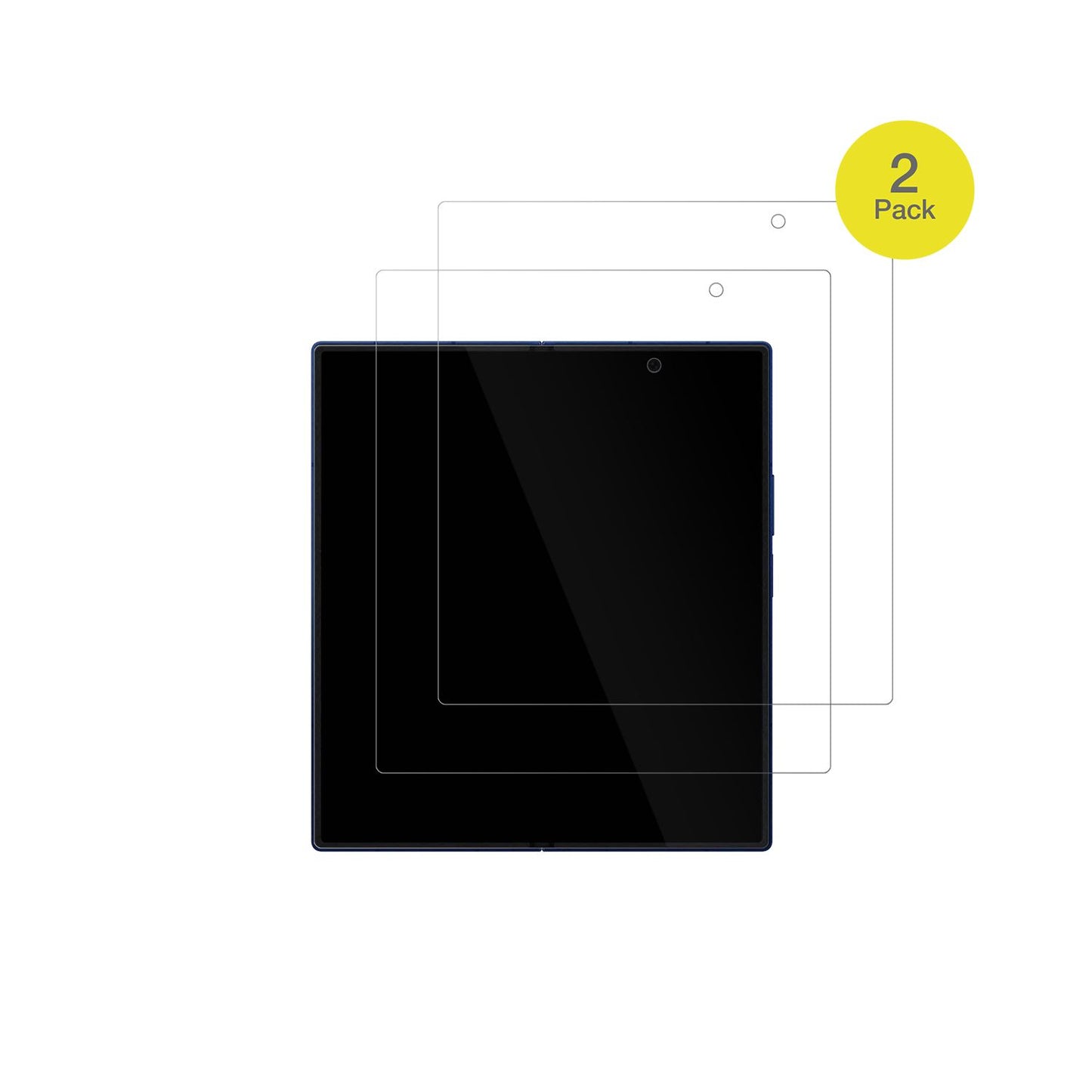 SamsungGalaxy Z Fold7 Innenseite mit aufgebrachter dipos Displayschutzfolie, glasklare Darstellung ohne Einschränkungen