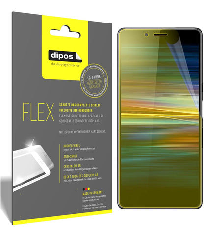 SonyXperia L3 mit aufgebrachter dipos Displayschutzfolie, glasklare Darstellung ohne Einschränkungen