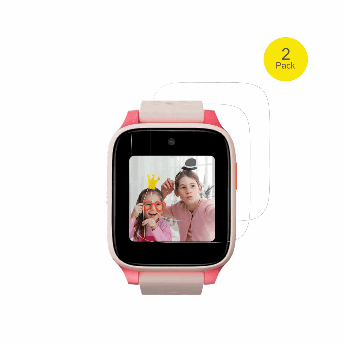 TCLMovetime Kids Watch MT46 mit aufgebrachter dipos Displayschutzfolie, glasklare Darstellung ohne Einschränkungen