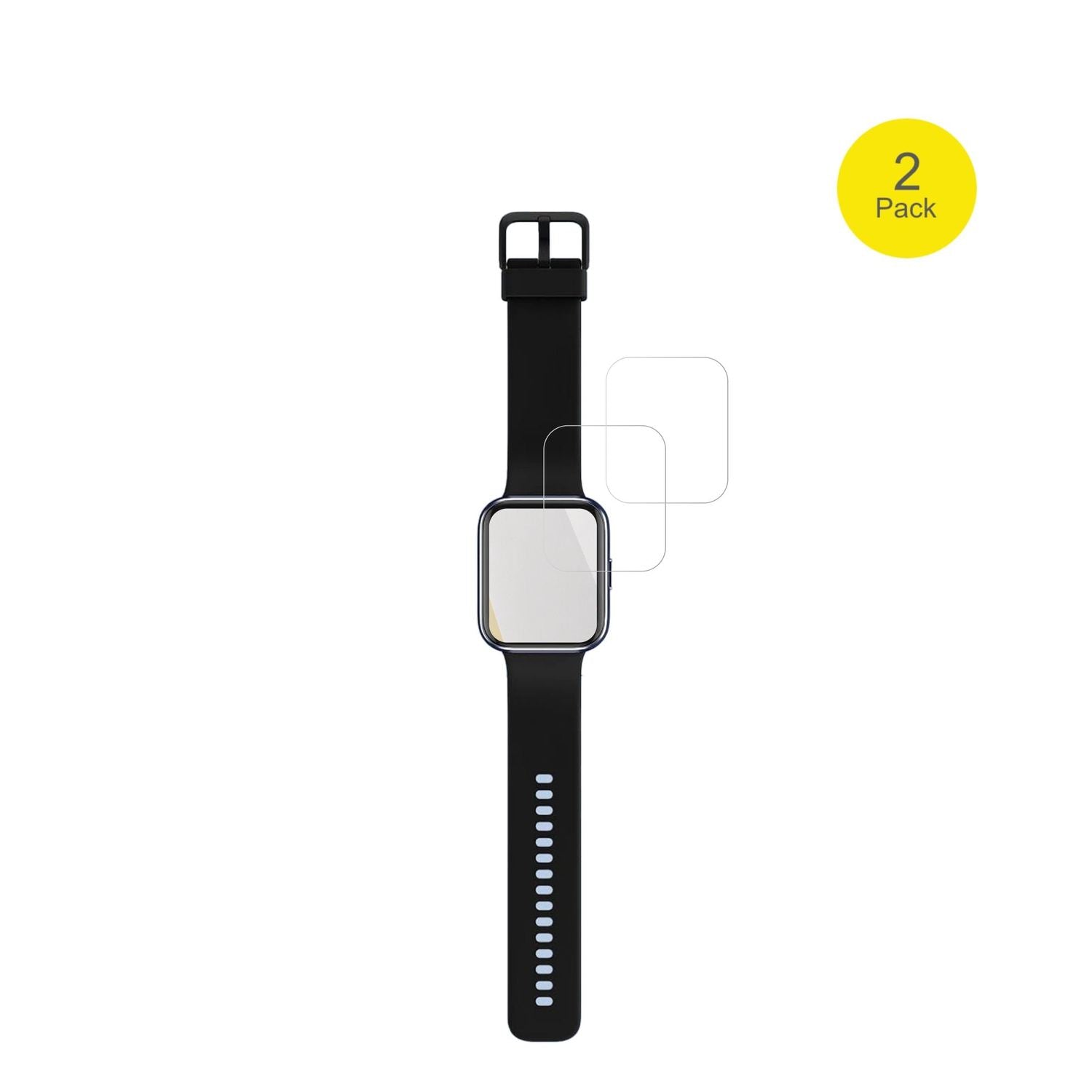 TenskySmartwatch 1.85 Zoll mit aufgebrachter dipos Displayschutzfolie, glasklare Darstellung ohne Einschränkungen