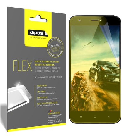 UlefoneS7 Pro mit aufgebrachter dipos Displayschutzfolie, glasklare Darstellung ohne Einschränkungen