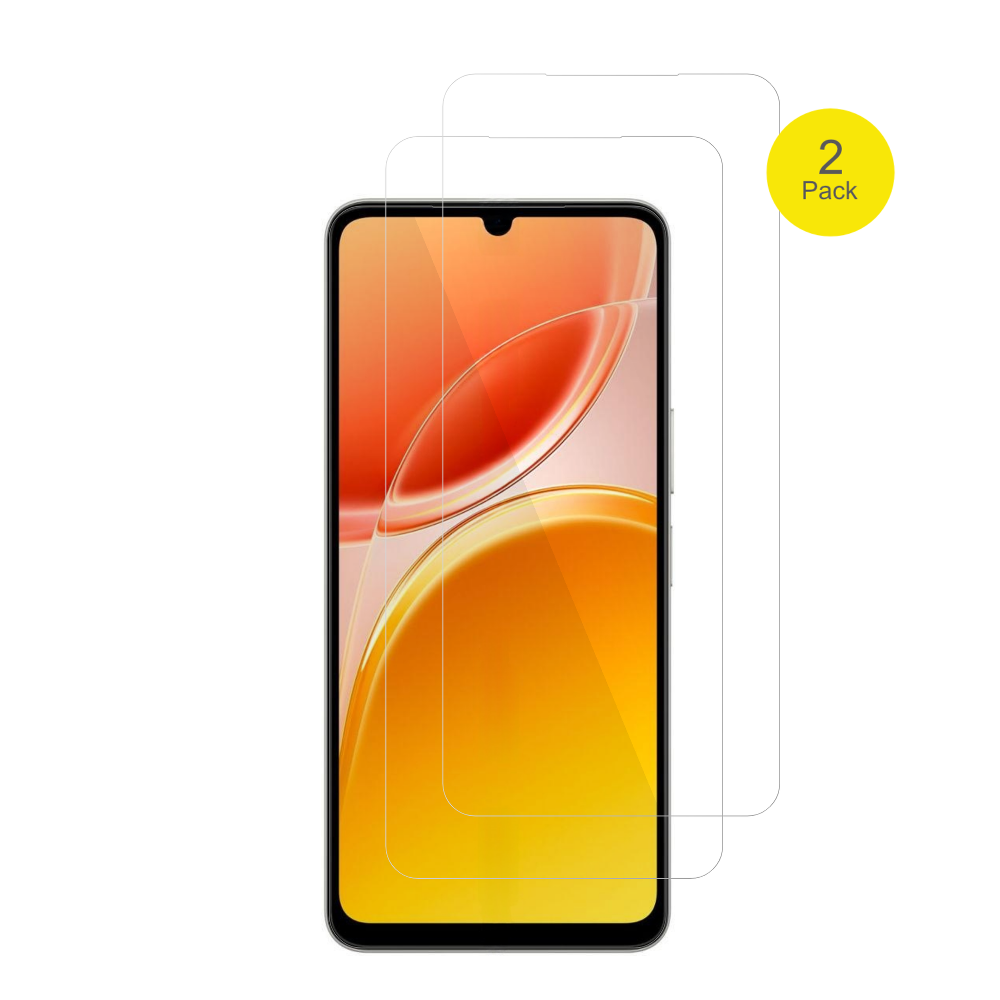 VivoY11 5G mit aufgebrachter dipos Displayschutzfolie, glasklare Darstellung ohne Einschränkungen