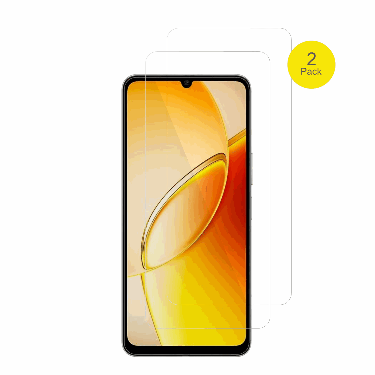 VivoY6t mit aufgebrachter dipos Displayschutzfolie, glasklare Darstellung ohne Einschränkungen