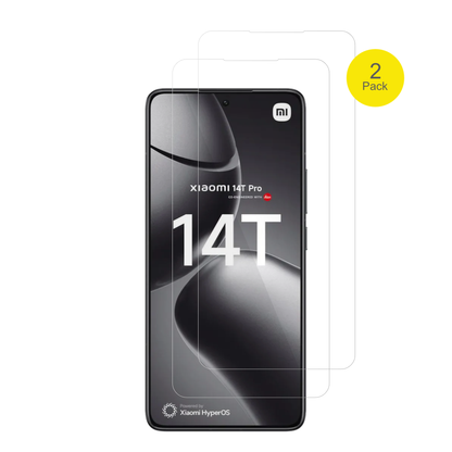 Xiaomi14T Pro mit aufgebrachter dipos Displayschutzfolie, glasklare Darstellung ohne Einschränkungen