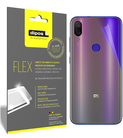 XiaomiMi Play Rückseite mit aufgebrachter dipos Displayschutzfolie, glasklare Darstellung ohne Einschränkungen