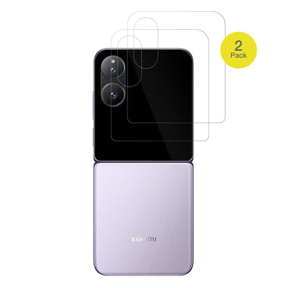 XiaomiMix Flip 2 Außenseite mit aufgebrachter dipos Displayschutzfolie, glasklare Darstellung ohne Einschränkungen
