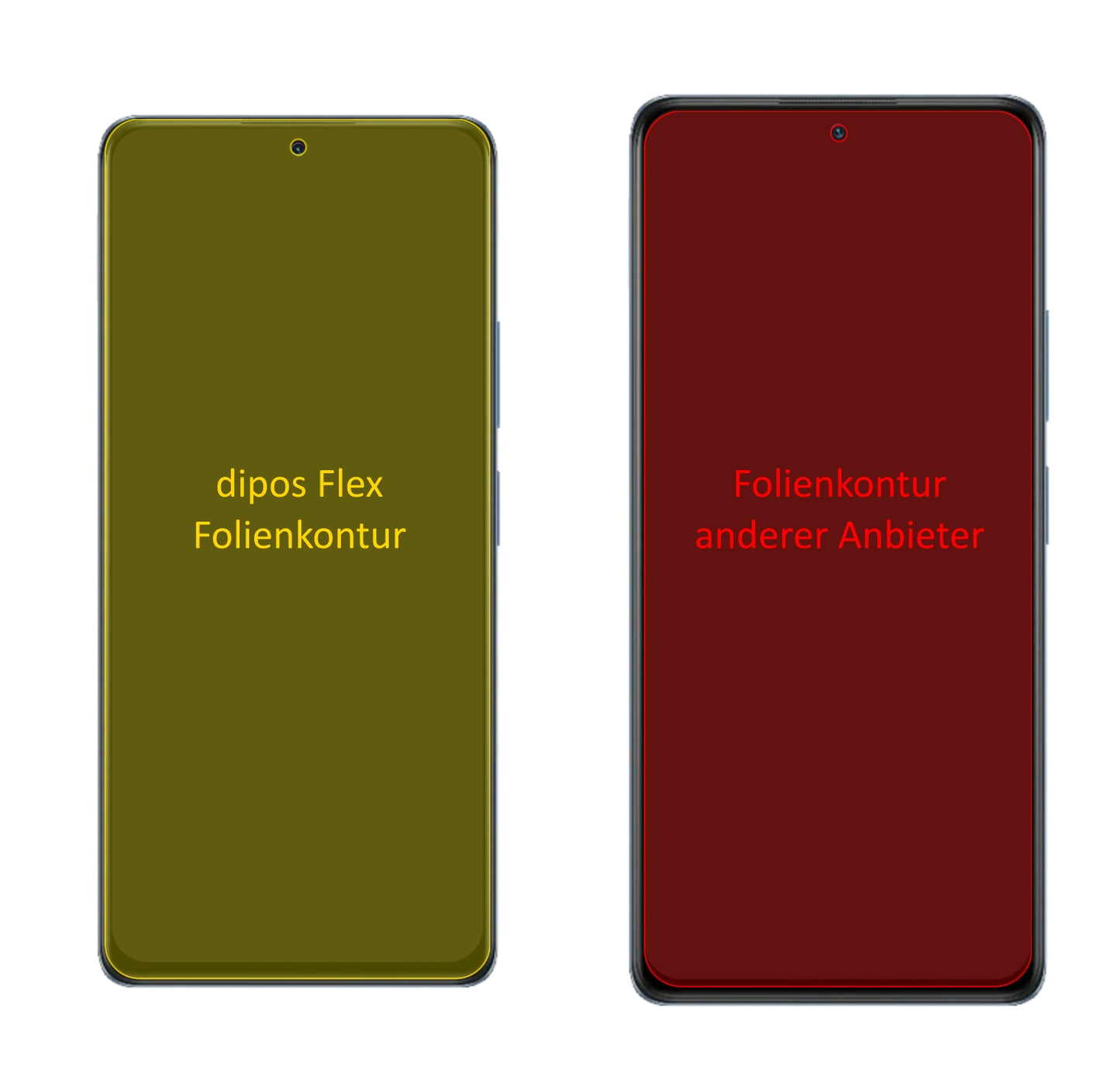 XiaomiRedmi Note 10 Pro Max mit aufgebrachter dipos Displayschutzfolie, glasklare Darstellung ohne Einschränkungen