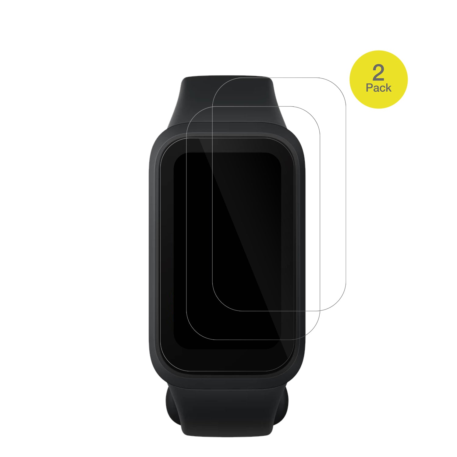 XiaomiSmart Band 9 Active mit aufgebrachter dipos Displayschutzfolie, glasklare Darstellung ohne Einschränkungen